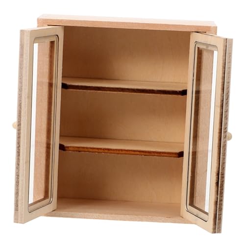 Gogogmee Puppenhausmöbel Mini- Holzschrank Mini- -bücherregal Mini-bücherregal Simulation Mini-Schrank Mini-möbelverzierung Mini-aufbewahrungsschrank Minischrank Aus Holz Hölzern von Gogogmee