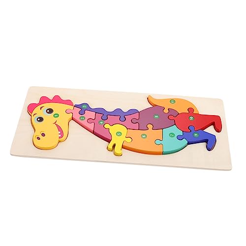 Gogogmee Puzzle-Bausteine Kinderspielzeug Kleinkindspielzeug Gehirnspielzeug Puzzles Kinder Puzzle rätselbuch Kinder Kleinkind-Puzzle Puzzle zum frühen Lernen lustiger Puzzleblock hölzern von Gogogmee