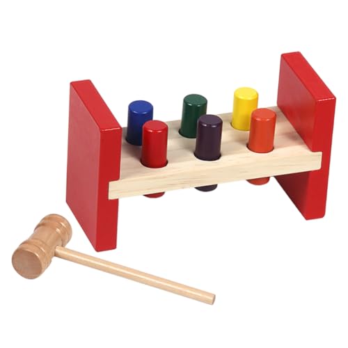 Gogogmee Spielzeug Puzzlespielzeug Für Pädagogisches Hammer Zur Farberkennung Und Motorikentwicklung 1 Set Mit Holzhammer Für Frühe Lernspiele Für Jungen Und Ädchen Babyspielzeug von Gogogmee