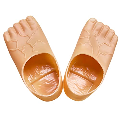 Gogogmee Riesenfuß Hausschuhe Für Erwachsene Lustige Halloween Requisiten Bequeme Und Weiche Slipper Für Drinnen Ideal Für Partys Und Kostüme Größe 45 48 Farbenfrohes Design 1 Paar von Gogogmee