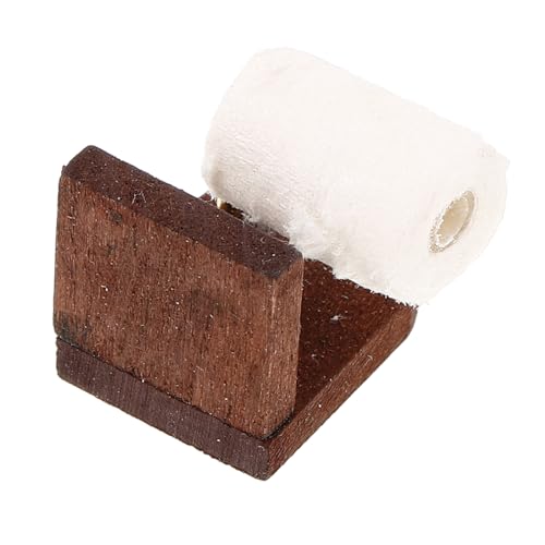 Gogogmee Rollen Mini-Rollpapier Miniatur-Szenenmodell Miniatur-Badezimmeraccessoire Miniatur-Papierhandtuch Spielzeug Puppenhaus Toilettenpapier Miniaturornament Miniatur-Zubehör Metall von Gogogmee