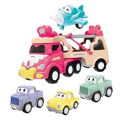 Gogogmee Satz Modell LKW Spielzeugfahrzeug Rückzugsauto ägheitsauto Abschleppwagen Spielzeug Für Kinder Transport Truck Spielzeug Für Jungen Interessantes Laden LKW Spielzeug Für von Gogogmee