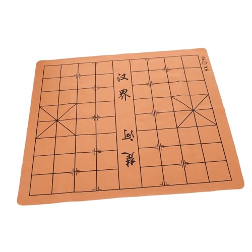 Gogogmee Schachbrett Schachbrett Xiangqi Schachmatte Chinesisches Schachbrett Schachspiel Requisite Reise Schachbrettmatte Brettspielzubehör Xiangqi Schach Braunes Kunstleder von Gogogmee