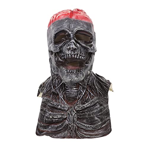 Gogogmee Schädelmaske -gesichtsmaske Halloween-gehirnmasken Zombie-kostüm Halloween-kostümmaske Halloween-maske Gruselige Horrorkostüme Halloween-kleidung Vampir-kostüm Emulsion von Gogogmee