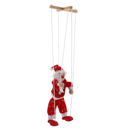 Gogogmee Schnur Weihnachtspuppe Weihnachtsmann Figuren Weihnachtsmann Spielzeug Marionettenpuppe Weihnachtsmann Weihnachtsspielzeug Kinderspielzeug Weihnachtsdekoration von Gogogmee