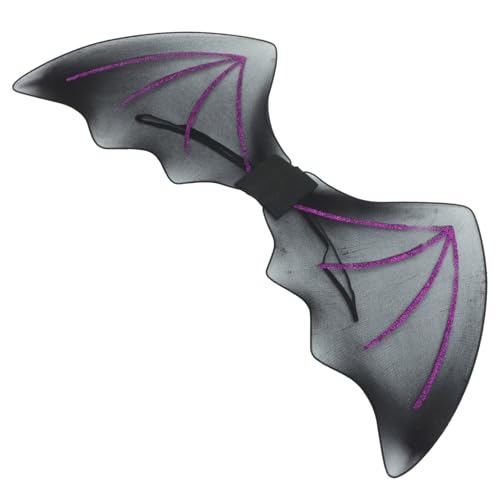 Gogogmee Schwarze Fledermausflügel Fledermauskostüm Halloween-fledermausflügel Teufelsflügel Cosplay Fledermausflügel Kostüm Fledermaus-Cosplay-kostüm Halloweenkostüm Metall Violett von Gogogmee