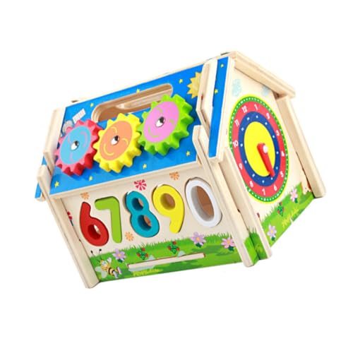 Gogogmee Sechsseitiges Lernspielzeug Aus Holz Für Kinder Multifunktionales Hausspielzeug Zur Der Motorik Und Kreativität Ideales Für Kleinkinder Ab 1 Jahr von Gogogmee