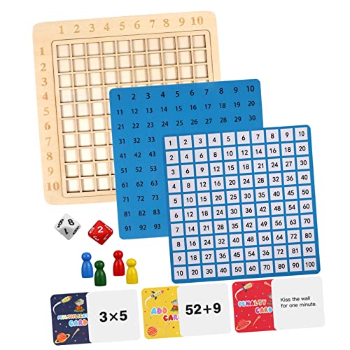 Gogogmee Set Interaktives Desktop Spiel Multiplikationsspiele Für Kinder Lernspielzeug Kinder Lernspielzeug Mathe Multiplikations Brettspiel Spielzeug Für Kinder Kleinkinder Holz von Gogogmee