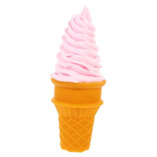 Gogogmee Simulations-Eis Eiscreme-Gastgeschenke realistisches Eis Modell einer Eistüte geburtstagsdekoration gebutagsdeko Spielzeuge künstliches Eis Gefälschte Eiswaffel-Requisite PVC Rosa von Gogogmee