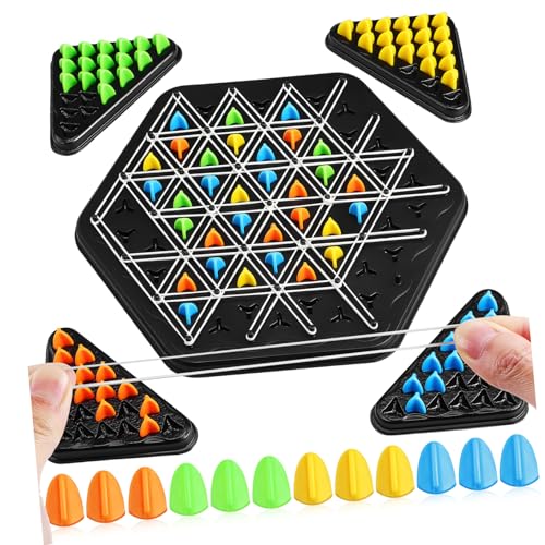 Gogogmee Strategisches Dreieck Schachspiel aus Kunststoff Großes für Spieler Familienfreundliches Multiplayer Brettspiel Denkfähigkeit und Kommunikation bei Spielabenden Gogogmee Strategisches Dreieck Schachspiel aus Kunststoff Großes für Spieler Familienfreundliches Multiplayer Brettspiel Denkfähigkeit und Kommunikation bei Spielabenden von Gogogmee