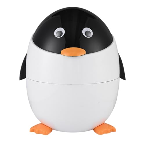 Gogogmee Niedlicher Pinguin-mülleimer Kleiner Papierkorb Für Jungen- Und Mädchenzimmer Schlafzimmer Wohnheimdeckel Plastikmülleimer Tier-mülleimer von Gogogmee