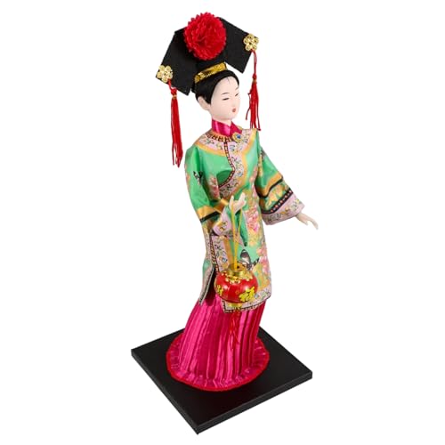 Gogogmee Traditionelle Kleidungpuppen Traditionelles Figur sammelbar Traditionelle Handwerkspuppe Hanfu-Puppe antike Puppen Traditionelles chinesisches Kunsthandwerk Seidenfigur Harz Green von Gogogmee