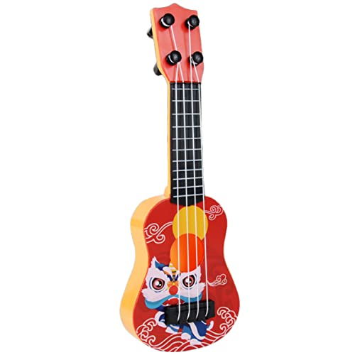 Gogogmee Ukulele Kindergitarre Gitarre für Kinder im Alter von 5-9 Jahren Musical Miniatur Gitarre Kinder Gitarre Gitarren für Kinder Desktop-Mini-Gitarre lustige Gitarrendekoration Abs rot von Gogogmee