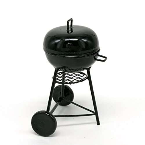 Gogogmee World Miniatur-Grill-Set Metall-Grill-Ornament Mini-Grill Camping-Szene Requisite Maßstab 1:12 schwarz von Gogogmee