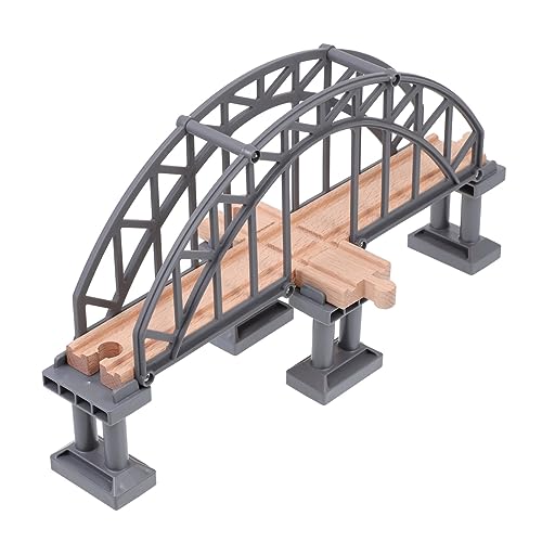 Gogogmee Zug Brücke Eisenbahn Zubehör Für Holzeisenbahn Ideale Geschenkidee Für Graue Kreuzbrücke Perfekt Für Kreative Spielwelten von Gogogmee