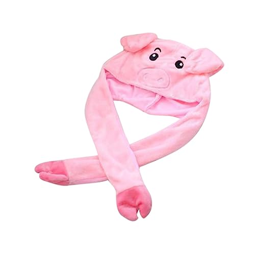 Gogogmee Niedliche Schweinchenmütze Aus Plüsch Mit Beweglichen Ohren Für Kinder Und Erwachsene Halloween Cosplay Foto-requisiten Unisex-größe von Gogogmee