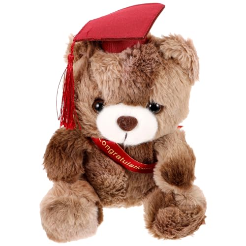 Gogogmee üsch Teddybär Mit Doktorhut Kuscheltier Graduation Bär Als Ideales Abschlussgeschenk Weicher Flauschiger Stofftier Bär Dunkelbraun Für Graduierung Und Feierlichkeiten von Gogogmee