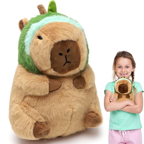 Gohytal Capybara Plüschtier, Capybara Kuscheltier, Wasserschwein Kuscheltier mit Avocado, Kawaii Capybara Plush Kissen Spielzeug, Wasserschwein Wurfkissen Geschenk Plüschtier für Kinder von Gohytal