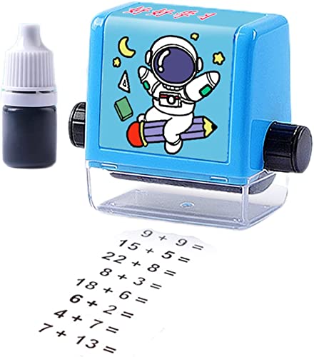 Gokame Brain Improvement Device for Kids, Math Practice Stamp Roller, Math Roller Stamp for Addition Subtraction Multiplication Division, Addition and Subtraction Roller Stamp for Kids (Blue) von Gokame