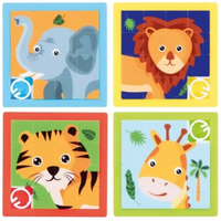 GOKI 13271 Kunststoffschiebepuzzle afrikanische Tiere, sortiert GOKI 13271 Kunststoffschiebepuzzle afrikanische Tiere, sortiert von Goki