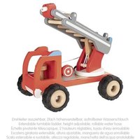 GOKI 55877 Feuerwehr Leiterwagen 27,3 x 17 x 16,5 cm, Holz von Goki