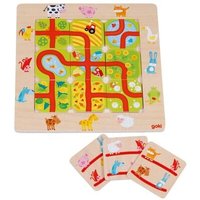 GOKI 56333 Holzpuzzle 30 Teile Finde den Weg, Auf dem Land GOKI 56333 Holzpuzzle 30 Teile Finde den Weg, Auf dem Land von Goki