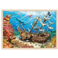 GOKI 57319 Einlegepuzzle 192 Teile Versunkenes Schiff, Santa Elena von Goki