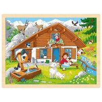 GOKI 57381 Einlegepuzzle Auf der Alm von Goki