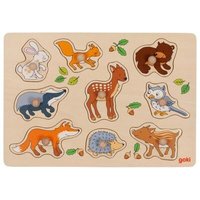 GOKI 57387 Steckpuzzle Waldtiere von Goki