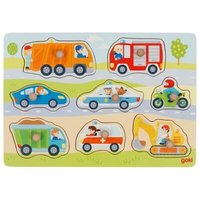 GOKI 57400 Steckpuzzle Fahrzeuge von Goki