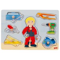 GOKI 57405 Steckpuzzle Handwerker von Goki