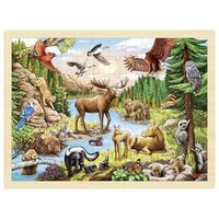 GOKI 57409 Einlegepuzzle Nordamerikanische Wildnis von Goki