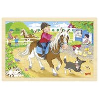 GOKI 57412 Einlegepuzzle Ponyhof von Goki