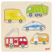 GOKI 57445 Steckpuzzle Auf der Straße von Goki