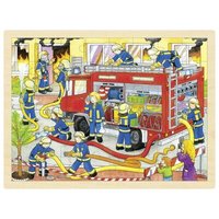 GOKI 57527 Einlegepuzzle Feuerwehreinsatz von Goki