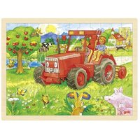 GOKI 57655 Einlegepuzzle Traktor von Goki