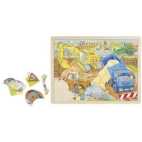 GOKI 57693 Einlegepuzzle Baustelle von Goki