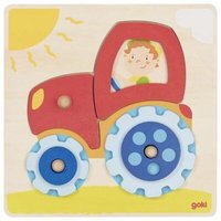 GOKI 57702 Steckpuzzle Traktor von Goki