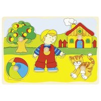 GOKI 57858 Katze, Haus,... Steckpuzzle von Goki