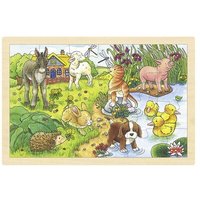 GOKI 57890 Einlegepuzzle Tierkinder II von Goki