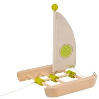 GOKI 63888 Bausatz Katamaran - Holzspielzeug für kleine Abenteurer von Goki