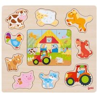 GOKI57371 Einlegepuzzle Bauernhoftiere von Goki