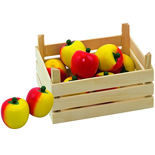 Goki 51665 Apples Äpfel in Obstkiste Spielzeug, gemischt von goki