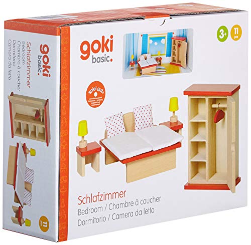 goki 51715 Puppenmöbel Schlafzimmer, Basic, Klein von goki