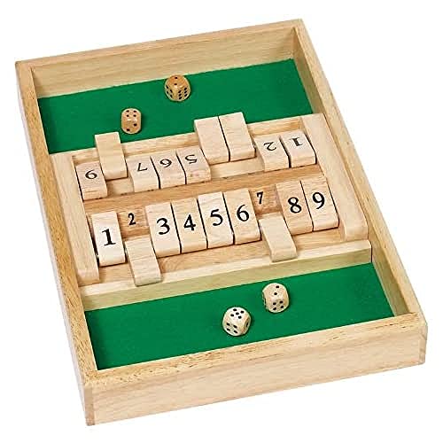 Goki 56897 Doppelspiel Shut The Box, Natur, Holzfarben von goki