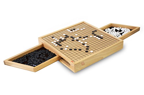 Goki 56916 Go Brettspiel mit Ausziehfächern, Gemischt von goki