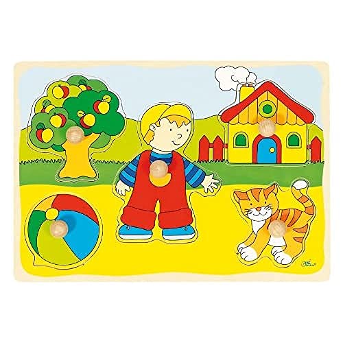 Goki 57858 - Steckpuzzle - Katze, Haus von goki