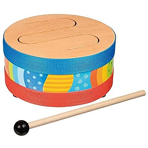 Goki 61888 Holz Zungentrommel Zubehör für Instrumente für Kinder, Mehrfarbig (Mehrfarbig), M von goki