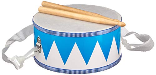 Goki 61898 Trommel aus Holz, blau/weiß von goki