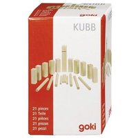 goki 56745 Wikingerspiel Mini-KUBB, mit Baumwollbeutel von Goki